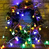 1 Fiaba ghirlanda LED luci stringa palla Lampadine natalizie fiaba stringa luci decorative stringa batteria multicolore 3m30 led