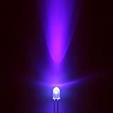 10 LED UV ULTRAVIOLETTI 5mm lampada alta luminosità diodi 2000 MCD purple