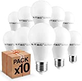 10 x Lampadine LED V-Tac E27 9W Bulbo A60-806 lumen - 2700K,4000K, 6400K (Bianco Naturale) [Classe di efficienza energetica A+]