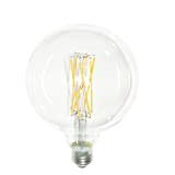 12W G125 E27 LED Filamento Lampadina vetro Globo Bianco Calda 2700K ES Edison vite LED Retro Filamento Globo Lampadina da ...