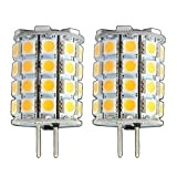 2 lampadine a LED G6.35/GX6.35, 6 Watt, 49 x 5050 SMDs, bianco caldo, classe energetica A++, tensione 12 V~AC/DC, 330°, ...