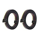 2 x 24 AWG 6 pin cavi di prolunga 1 m 6 colori RGB striscia luminosa fili compatibili con Philips ...