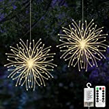 200 LED Fuochi d'artificio Luci, Jsdoin 2PCs Fata Luci a Batteria, 8 Modalità di Illuminazione Impermeabile con Telecomando Filo di ...