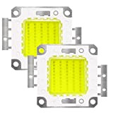 2PCS Chip LED COB 50W Bianco 6000K Lampadina a LED per luce di inondazione LED, Plafoniera, Lampada a risparmio energetico ...