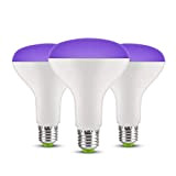 3 Pezzi Lampadine UV LED, Lampada di Luce Nera 15W, UV Effetto Della Luce Ultravioletta 395nm per Party Feste Discoteca ...
