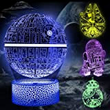 3D Illusion Lampada Regalo, 4 Modelli 16 Colori LED Luce Notturna con Telecomando, Luci Notte Decorativa Regali per Bambini Ragazzi ...