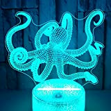 3D Luce Notturna polipo led Lampada Illuminazione 7 Cambiare Colore Halloween Regalo di Compleanno Room Decor per Bambino giocattol speciale ...