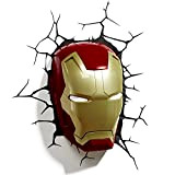 3DLIGHTFX Marvel - Luce a Muro a Forma di Maschera di Iron Man, 3D