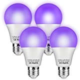 4 Pezzi 10W Lampadine UV LED, Lampada di Luce Nera, UV Effetto Della Luce Ultravioletta 395nm per Party Feste Discoteca ...