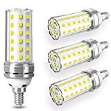4 pezzi 12W E14 Lampadine LED di mais, E14 candelabro a LED da Equivalenti a 100W, 1450 Lumens Alta Luminosità ...