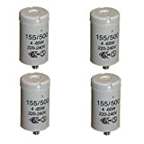 4 pezzi di avviatore per 4-65 Watt T8/T12 singolo tubo fluorescente 220-240 V General Electric (GE) 155/500