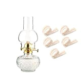 500ml Large Capacity Oil Lamp - Crystal Glass Chimney Kerosene Lamp Hurricane Paraffin Lantern With 5 Wick For Indoor Kitchen ...