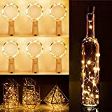 6 pezzi Luci per Bottiglia, 2M 20LED Tappi LED a Batteria per Bottiglie, Filo Rame LED Decorazione Stringa Luci per ...