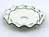 624/24 piatto in ceramica ricambio per lampadario applique 22 cm dipinto a mano diamantlux (Verde)