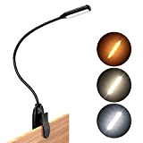 7 LEDs Lampada da Lettura, APMIEK USB Ricaricabile Lampada Libro con 3 Modalità e 9 Colori, Luce Lettura Portatile con ...