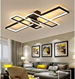 80W LED Lampada da soffitto Moderna Stile Telecomando Dimmer Lampada soggiorno Camera da letto Lampade Plafoniera Metallo Acrilico Design Paralume ...