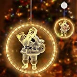 Aaliyahh Babbo Natale Luci Finestra di Natale Luci 3D Sospese per Interni Novità Luce Fate a Batteria Luce Decorativa della ...