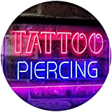 ADV PRO Tattoo Piercing Art Inked Shop Display Dual Color LED Enseigne Lumineuse Neon Sign Bleu et Rouge 300 x ...