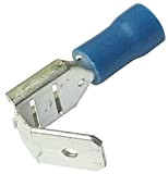 AERZETIX: 100x Capicorda terminale elettrici maschio/femmina piatta 6.3mm 0.8mm 1.5...2.5mm² isolati blu C11513
