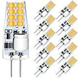 AGOTD Lampadina LED G4, 3W Equivalente a 30W Lampada Alogena, Bianco Caldo 3000K 250LM, AC/DC 12V Non-Dimmerabile 360 Grado, 10 ...