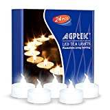 AGPTEK 24pc funzionanti Senza Fumo LED Tealight con Funzione Timer (Auto 6 Ore e Ore 18 Fuori) per Indoor/Outdoor Home ...