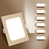 Aigostar Downlight Da Incasso a LED, 6W Equivalente 72W, 3000K Luce Bbianca Calda, Bianco, Faretti LED, Oblò a LED, Ф95-100mm, ...