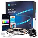 Aigostar Striscia LED Smart WiFi RGBW 5m Impermeabile Strisce LED WiFi compatibile con Alexa e Google Assistant, App Controllato & ...