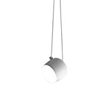 Aim Small, lampada da soffitto a sospensione, diffusore in policarbonato, riflettore ABS, corpo orientabile versione con spina, 12 W, 17 ...