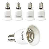 Aiwode E14 a E27 Adattatore,Convertitore da Presa,E14 Portalampada per Lampadine LED e incandescenza e CFL,Potenza Massima 200W,0~250V,5 Pezzi.