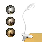 Akynite 3W Lampada da Lettura Letto Ricaricabile con Pinza, 28 LED, Lampade da Comodino Senza Filo, 3 Colore e 3 ...