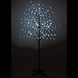 Albero Luminoso Fiori di Ciliegio 180 cm con 208 LED Bianco Freddo Decorazione Luminosa - 47725