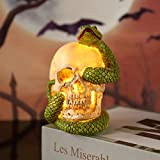 ALMAK Halloween Skull Lamp Resin Skull Ornament LED Electronic Candle Lampada Decorativa Night Light Skull Ornament con LED Light Up ...