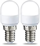 Amazon Basics - Confezione da 2 lampadine LED E14 T25, lampadine per frigorifero, 1,7 W (sostituisce quella da 15 W), ...