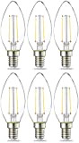Amazon Basics - Confezione da 6 lampadine a LED, con attacco Edison E14, piccole, a oliva, da 2,1 W (equivalenti ...
