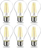 Amazon Basics - Confezione da 6 lampadine a LED, con attacco Edison E27, piccole, da 7 W (equivalenti a 60 ...