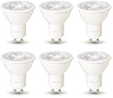 Amazon Basics, lampadine per faretti, professionali, a LED, GU10, equivalenti 50W, luce Bianca fredda, regolabile - confezione da 6
