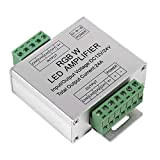 Amplificatore RGBW, Dc12-24V 24A Amplificatore di segnale RGBW Circuito di uscita a 4 canali Controller per strisce LED con guscio ...