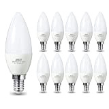 Ankey E14 Lampadina a candela LED, 6W (equivalentit o 50W), 6000K Bianco Freddo, 600Lm, non dimmerabile, confezione da 10