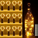 Annefly 12 Pezzi Luci per Bottiglie, 20 LED 2m Batteria per Bottiglie di Vino Fai da Te Natale Feste Matrimoni ...