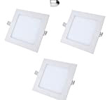 AntDau71-3 x Faretti Led da Incasso Quadrato luce bianca Naturale 4200k led integrati luci ultrasottili soffitto illuminazione interno Lampada Plafoniera ...