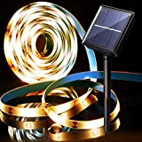 AOZBZ Striscia luminosa a energia solare, catena di luci a LED per esterni, impermeabile, flessibile, 3 m, 90 LED, corda ...