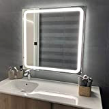 APLIKE BATHROOM LIGHTING Specchio bagno con luce 80 x 80 cm + anti-appannamento 30 W Specchio da parete bagno, illuminazione ...