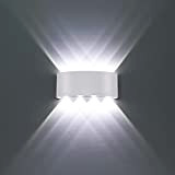 Applique da parete Interno Moderno, 8W Bianco Lampade da parete LED in Alluminio per interni esterno Perfetto per Camera da ...
