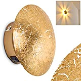 Applique Elegante Design Moderno- Lampada da Parete Color Oro Luce con Effetto Ottico sulla Parete- Lampada da Muro ideale per ...