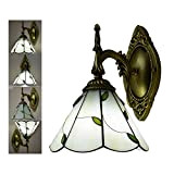 Applique in Stile Tiffany, 1 Luce, Lampada Da Parete in Vetro Colorato Vintage, Luce Notturna Moderna Lampada a Muro Per ...