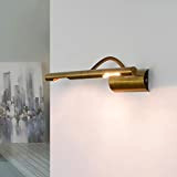 Applique interna Picture light design classico luce per quadri bronzo antico L:29cm G9 ideale per parete cornice camera da letto ...