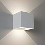 Applique led cubo impermeabile da interno esterno lampada da parete a muro in alluminio 12w 1000 lumen con angolo luce ...