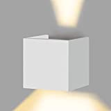 Applique led cubo impermeabile da interno esterno lampada da parete a muro in alluminio 12w 1000 lumen con angolo luce ...