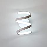 Applique LED Parete Interno, 20W Lampada da Parete Moderna in a Spirale, Lampada Muro Interni per Montaggio a Parete per ...