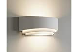 Applique Moderno Gesso Bianco 3 Livelli Lampada Muro Verniciabile AttaccoG9 5041